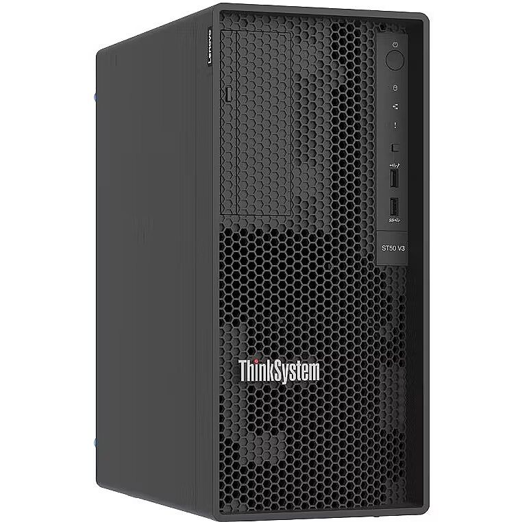 Server Lenovo ThinkSystem ST50 V3, Tower, Intel Xeon Gold 6535P (8 C / 16 T, 2.70 GHz - 5.40 GHz, 24 MB cache, 65 W), 32 GB DDR5 ECC, 2 x 960 GB SSD, Fara, 3 x LFF, Fara, 500 W