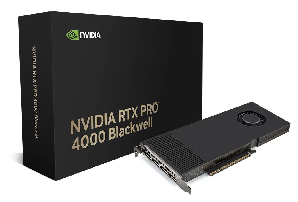 Placa video NVIDIA RTX PRO 4000 Blackwell 24 GB GDDR7 ECC 192 bit