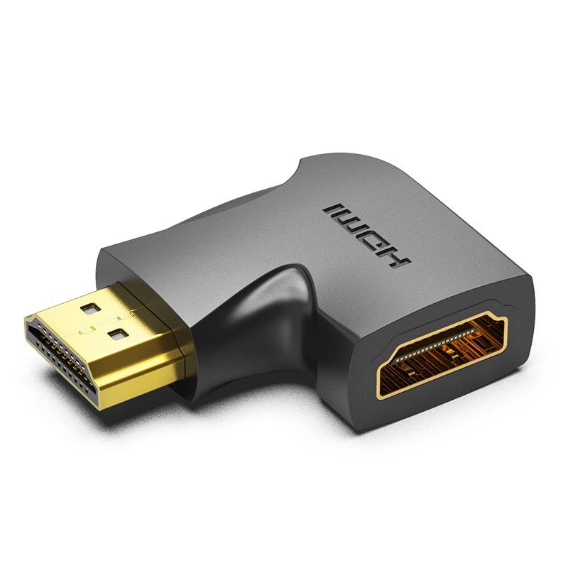 ADAPTOR video Vention, HDMI(T) la HDMI(M), unghi 270 grade, , rezolutie 4K la 60Hz, PVC, negru,  AIQB0  (timbru verde 0.08 lei) - 6922794747937