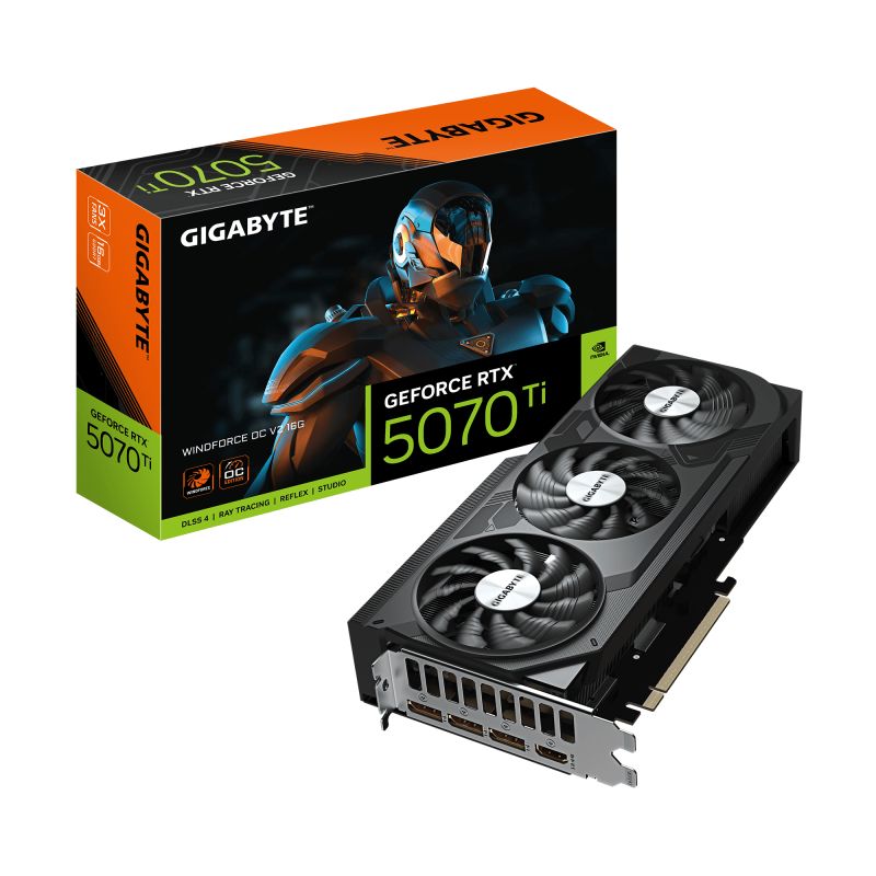 Placa video GIGABYTE GeForce RTX 5070 Ti WINDFORCE OC V2 16 GB GDDR7 256 bit