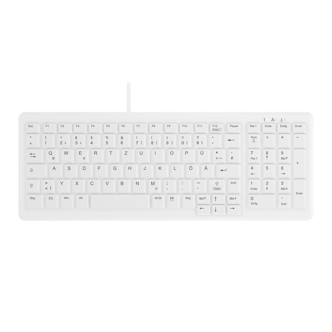 CONTOUR ACTIVE KEY Keyboard AK-C7000 Medical Compact protected [DE] IP68 white +++ kabelgebunden, Kompaktes Format mit Nummernfeld