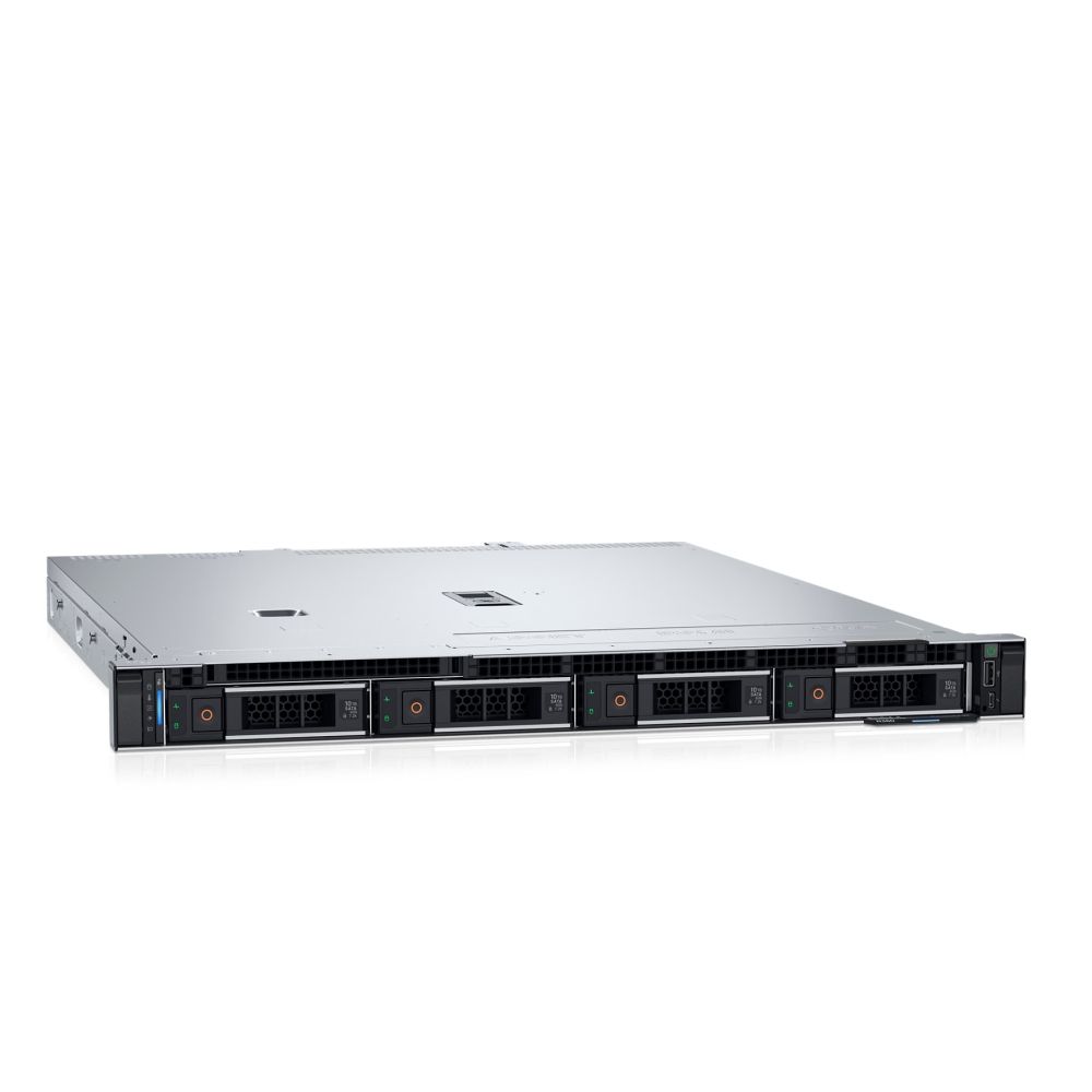 Server DELL PowerEdge R360, Rack 1U, Intel Xeon 6325P (4 C / 4 T, 3.50 GHz - 5.20 GHz, 12 MB cache, 55 W), 16 GB DDR5 ECC, 1 x 1.2 TB HDD, 4 x LFF, DELL PERC H355, Fara, 700 W