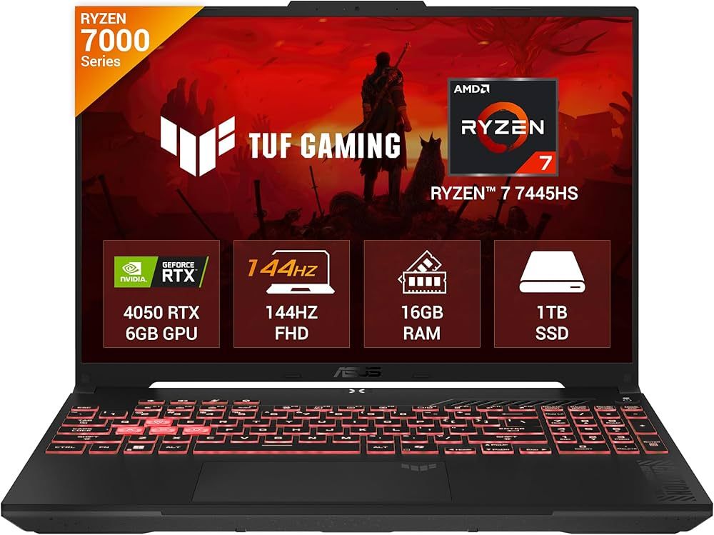 Laptop ASUS TUF Gaming A16 (2025) FA607NUG-RL157, 16 inch 1920 x 1200, AMD Ryzen 7 - 7445HS (6 C / 12 T, 3.55 GHz - 4.7 GHz, 6 MB + 16 MB cache), 32 GB DDR5, 512 GB SSD, nVidia GeForce RTX 4050, Fara sistem de operare, Tastatura English, Gri