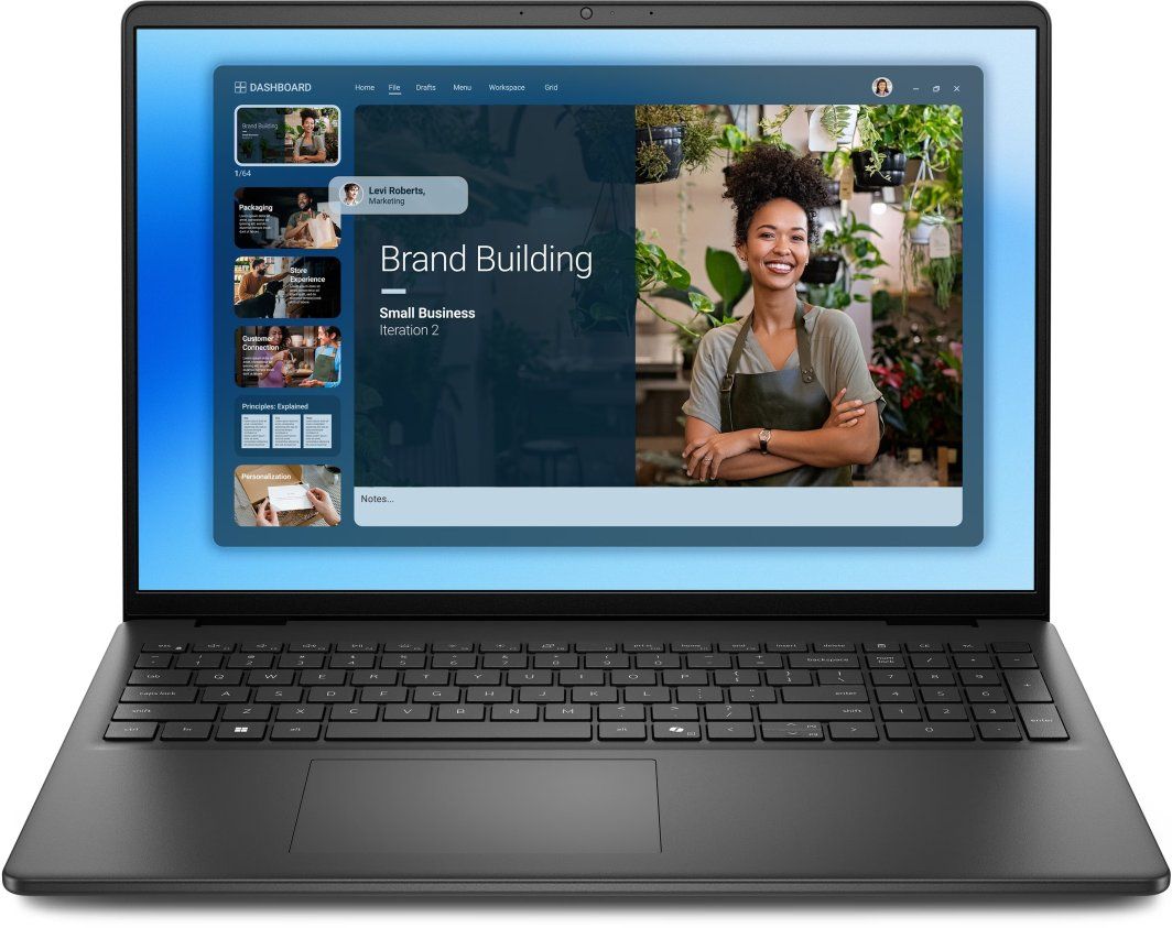 Laptop Dell DC16250, 16 inch 1920 x 1200, Intel Core 5 120U (10 C / 12 T, 1.8 GHz - 5.0 GHz, 12 MB cache, 15 W), 16 GB DDR5, 1 TB SSD, Intel Graphics, Windows 11 Home, Tastatura International, Carbon Black