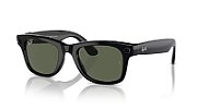 Ray-Ban Meta Wayfarer AI Glasses Shiny Black/G-15 Green