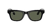 Ray-Ban Meta Wayfarer AI Glasses Shiny Black/G-15 Green
