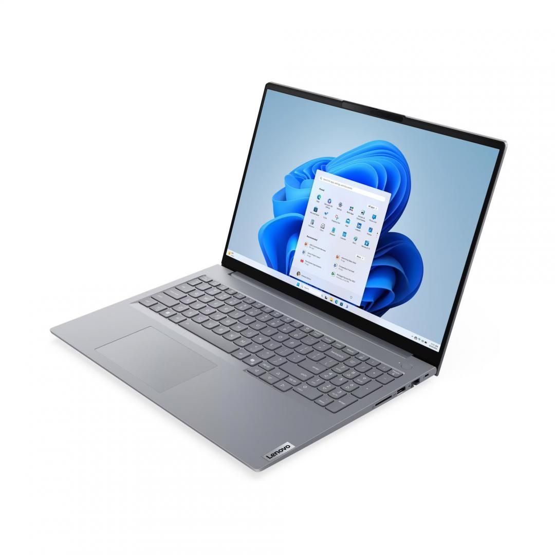 Laptop Lenovo ThinkBook 16 G9 IRL 21US005CRI, 16 inch 1920 x 1200, Intel Core 5 210H (8 C / 12 T, 2.2 GHz - 4.8 GHz, 12 MB cache, 28 W), 32 GB DDR5, 1 TB SSD, Intel Graphics, Free DOS, Tastatura International, Arctic Grey