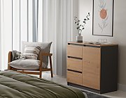 Topeshop 1D3S ANT/ART BA KPL chest of drawers