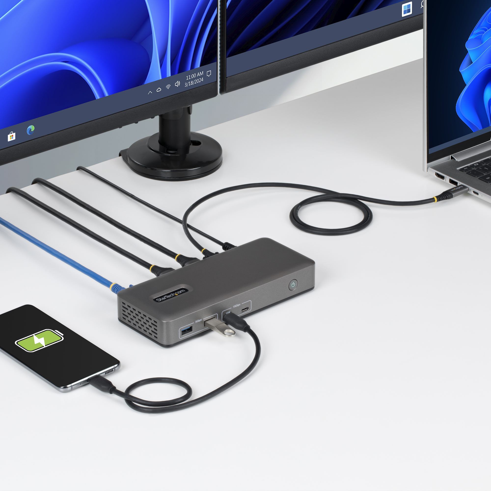 3X MONITOR USB-C DOCK 100W PD/TRIPLE-MONITOR DP/HDMI 4K60