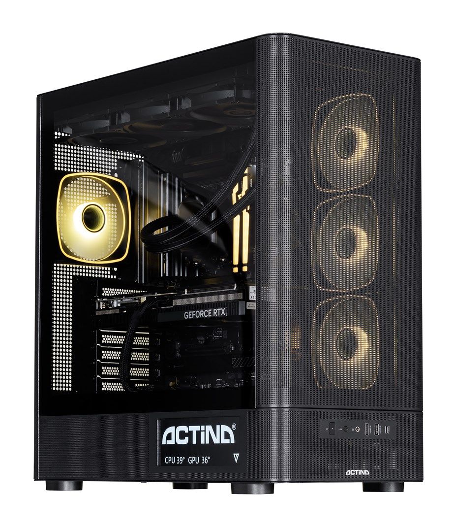 Desktop PC Actina, AMD 9900X3D (12 C / 24 T, 4.4 GHz - 5.5 GHz), 32 GB RAM, 1 TB SSD, Nvidia GeForce RTX 5070 Ti, Windows 11 Home