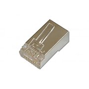 Conector modular CAT 6, 8P8C, ecranat, pentru cablu rotund, conector în două părți, pentru cablu rotund, conector în două părți