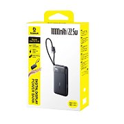 POWER BANK Baseus EnerFill FC11, 10000mAh, cablu integrat USB Type-C si Iphone Lightning, 22.5W, display, negru,  E0027R04  (timbru verde 0.98 lei) - 6932172699840