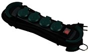 HOOK Outdoor 4xCEE7/3 verde 4,0m CEE7/7