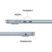 Laptop Apple MacBook Air 15 Z1LZ000YU, 15.3 inch 2880 x 1864, Apple M5 10-core (10 C / 10 T, N/A - N/A, N/A cache, N/A), 32 GB LPDDR5X, 512 GB SSD, Apple M5 10-core integrat, Mac OS, Tastatura US English, Sky Blue