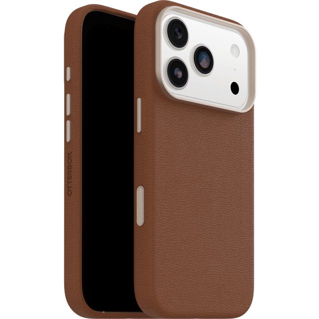 OtterBox Symmetry Kaktusleder Camera Control f?r iPhone 17 Pro brown