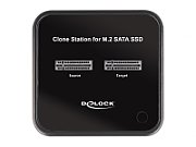 DeLOCK M.2 Docking Station for 2 x M.2 SATA SSD with Clone function