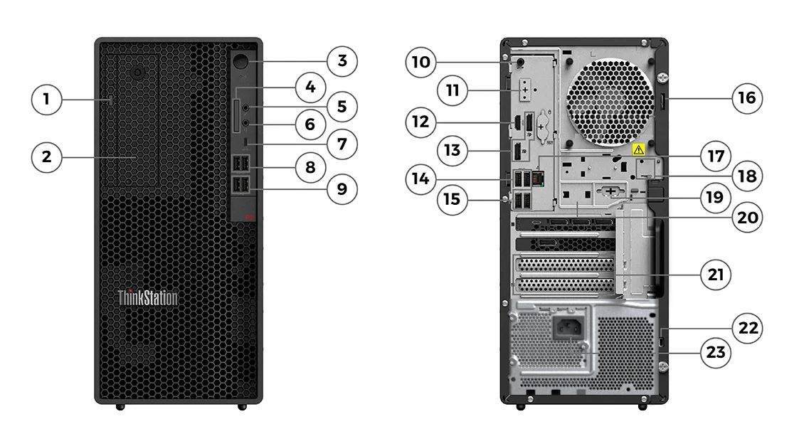 Desktop PC Lenovo ThinkStation P2 Tower G2 Tower, Intel Core Ultra 7 265K (20 C / 20 T, 3.3 GHz - 5.5 GHz, 30 MB cache, 250 W), 64 GB DDR5, 1 TB SSD, Fara unitate optica, Intel Graphics Partajata, 500 W, Windows 11 Pro
