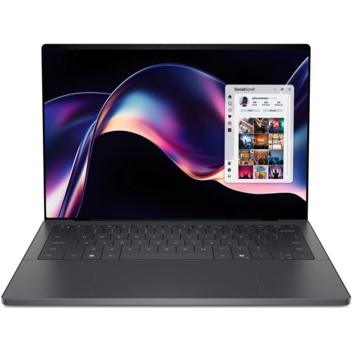 Laptop Dell XPS 14 DA14260, 14.0 inch 2880 x 1800 Touchscreen, Intel Core ultra x7 358H (16 C / 22 T, 3.5 GHz - 4.8 GHz, 18 MB cache, 45 W), 32 GB LPDDR5X, 1 TB SSD, Intel Intel Arc Graphics, Windows 11 Pro, Tastatura English International, Graphite