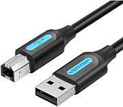 Cablu USB imprimanta Vention, 0.5m, USB-A 2.0 (T) la USB-B 2.0 (T), PVC, negru,  COQBD  (timbru verde 0.08 lei) -6922794748545