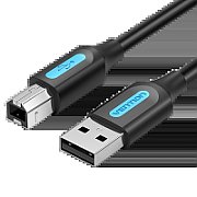 Cablu USB imprimanta Vention, 0.5m, USB-A 2.0 (T) la USB-B 2.0 (T), PVC, negru,  COQBD  (timbru verde 0.08 lei) -6922794748545