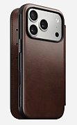 NOMAD Modern Leather Folio - skórzane etui do iPhone 17 Pro kompatybilne z MagSafe  skóra Horween (rustic brown) [go]