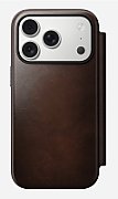 NOMAD Modern Leather Folio - skórzane etui do iPhone 17 Pro kompatybilne z MagSafe  skóra Horween (rustic brown) [go]