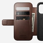 NOMAD Modern Leather Folio - skórzane etui do iPhone 17 Pro kompatybilne z MagSafe  skóra Horween (rustic brown) [go]