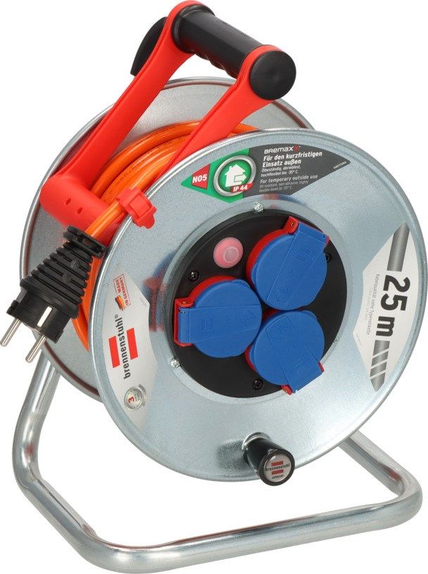 Brennenstuhl 1198740 Cable Reel 25 m Orange Protective Contact Plug (1198740)