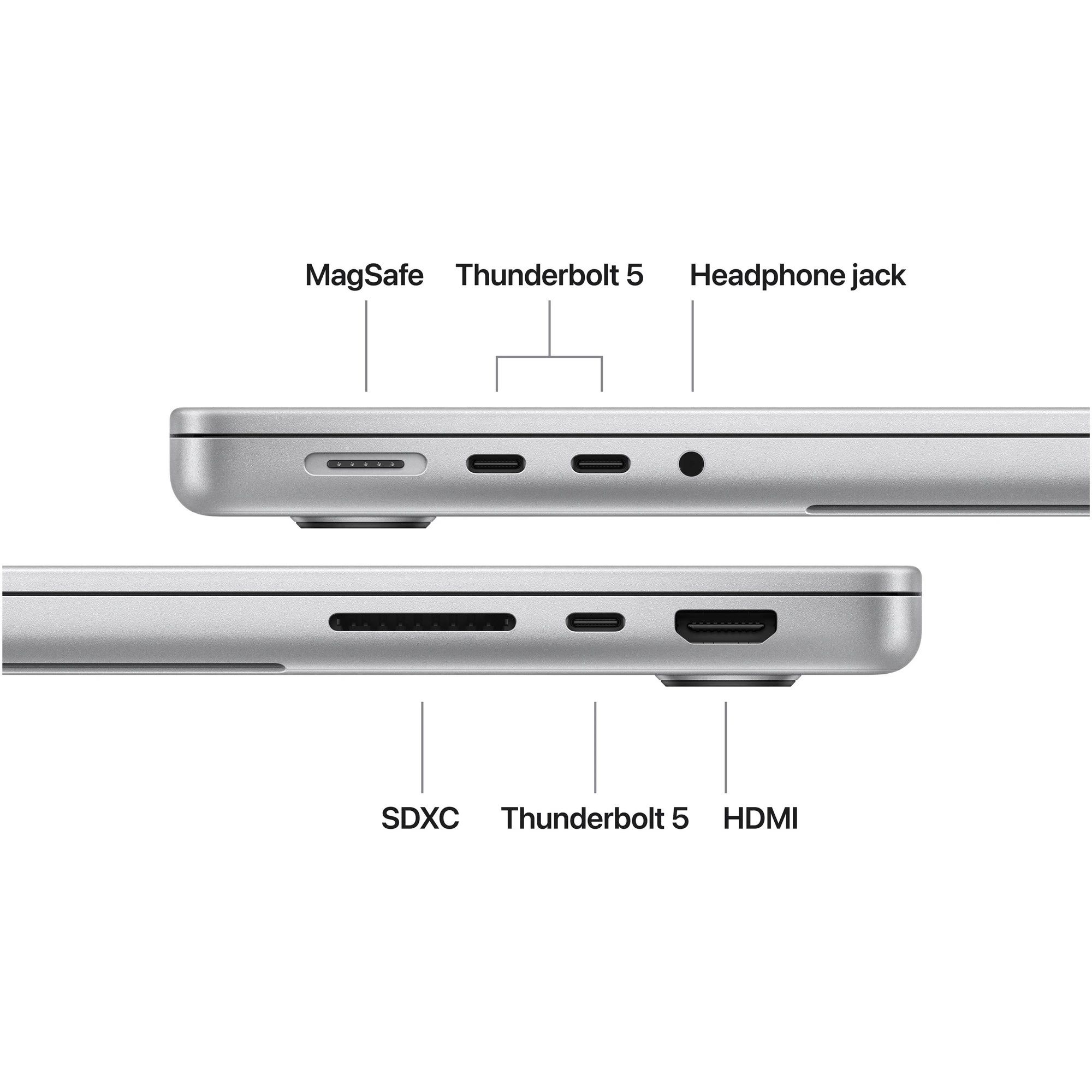 Laptop Apple MacBook Pro 14 Z1MH003P7, 14.2 inch 3024 x 1964, Apple M5 Pro 18-core (18 C / 18 T, N/A - N/A, N/A cache, N/A), 64 GB LPDDR5X, 1 TB SSD, Apple M5 Pro 20-Core GPU, macOS Tahoe, Tastatura International, Silver