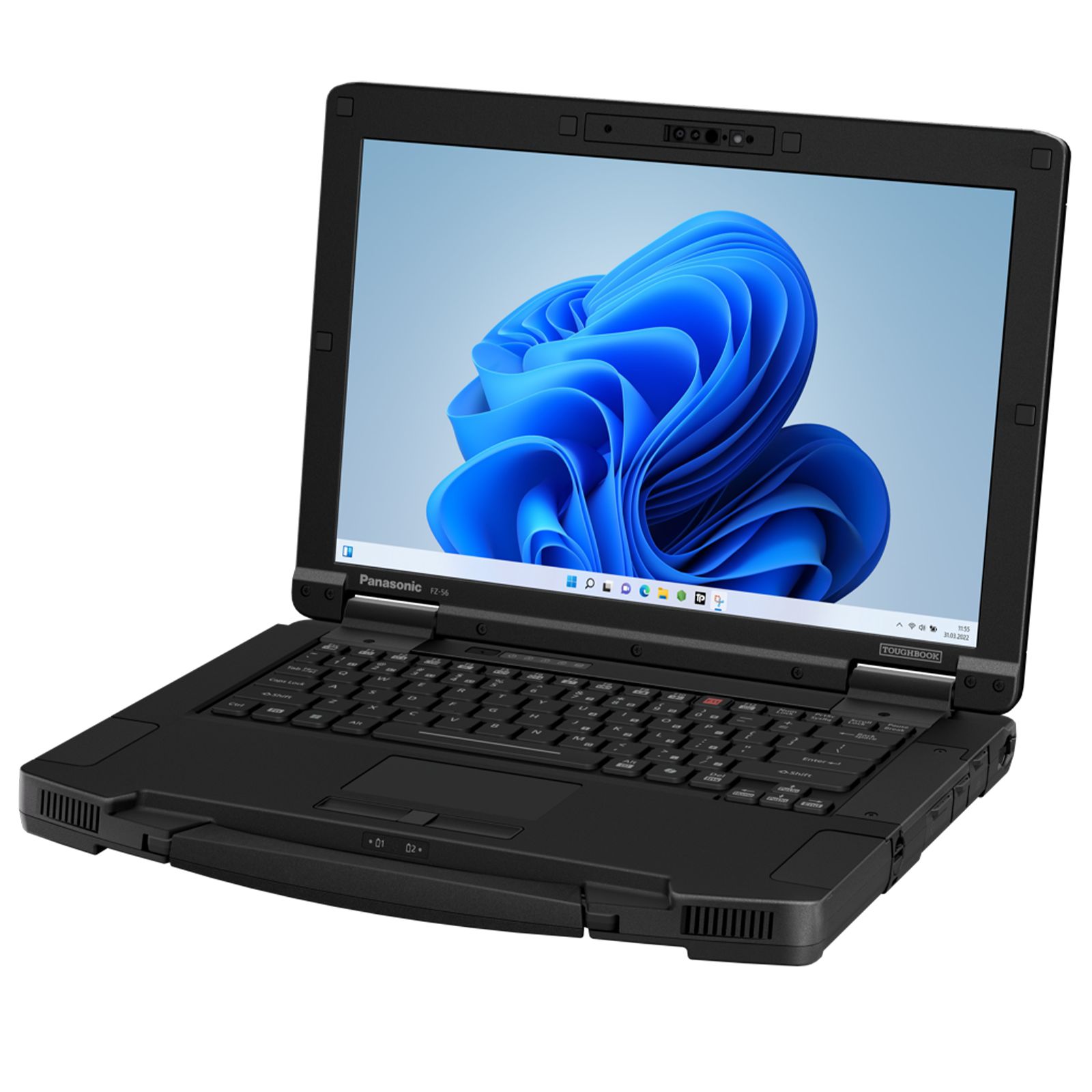 Laptop Panasonic TOUGHBOOK 56 FZ-56BZ010B4, 14 inch 1920x1200, Intel Core Ultra 5 (14 C / 18 T, 1.2 GHz - 4.5 GHz, 18 MB Intel Smart Cache cache, 28 W), 16 GB DDR5, 512 GB SSD, Intel Intel Arc Graphics, Windows 11 Pro, Tastatura DE, Negru