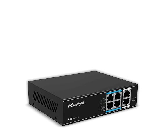 Switch Milesight MS-S0208-GL Porturi:8×100Mbps PoE ports (RJ45) +2×1000Mbps unlink ports Maxim 30 W per port, Buget 120 W Performanta: Switching capacity 11.8Gbps, Forwarding 4.17Mpps Alimentare: AC 100~240V, 50-60Hz, 2.2A Dimensiuni: 195mm x 130mm x 40mm Greutate: 0.7Kg.