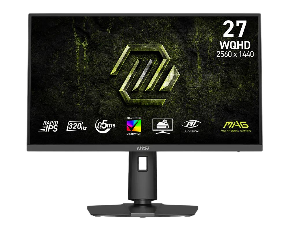 MAG 274QPF X32, 27 , Rapid IPS, WQHD, 2560x1440, HDMI, DisplayPort, Adaptive-Sync, Pivot, 320Hz 0.5ms, Negru