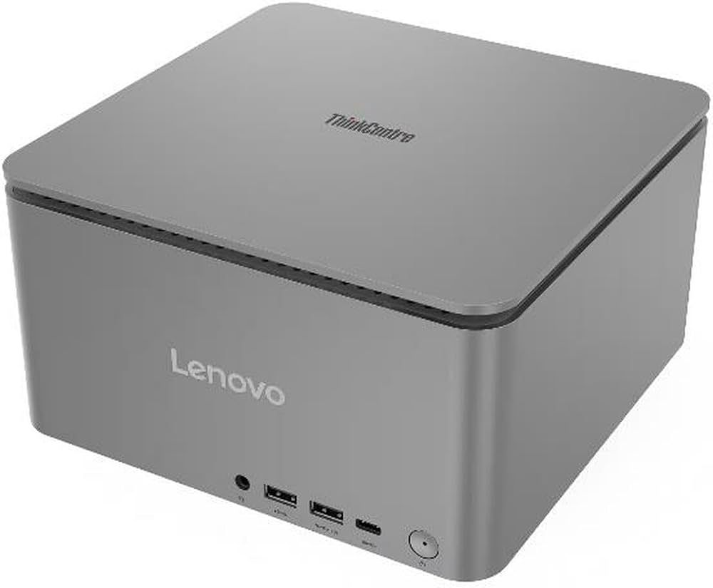 Desktop PC Lenovo ThinkCentre neo Ultra Mini PC, Intel Core i9 14900 (24 C / 32 T, 2 GHz - 5.8 GHz, 36 MB Intel Smart Cache cache, 65 W), 32 GB DDR5, 1 TB SSD, Fara unitate optica, NVIDIA GeForce RTX 4060 8 GB, 350 W, Windows 11 Pro