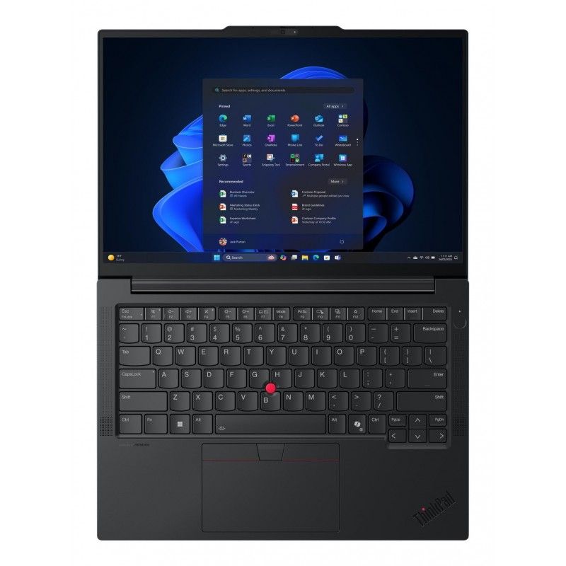 Laptop Lenovo ThinkPad E14 Gen 7 21SX000WSP, 14.0 inch 1920 x 1200, Intel 255H (16 C / 22 T, N/A - N/A, 24 MB cache, 45 W), 16 GB DDR5, 512 GB SSD, Intel Intel Arc 140T, Windows 11 Pro, Tastatura US, Negru