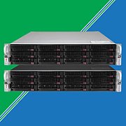 Server SuperMicro SYS-620U-TNR, Rack 2U, fara procesor, 2 x Intel socket 4189  max 205 W, fara memorie, 24 x SFF, Intel, Fara, 2 x 1200 W