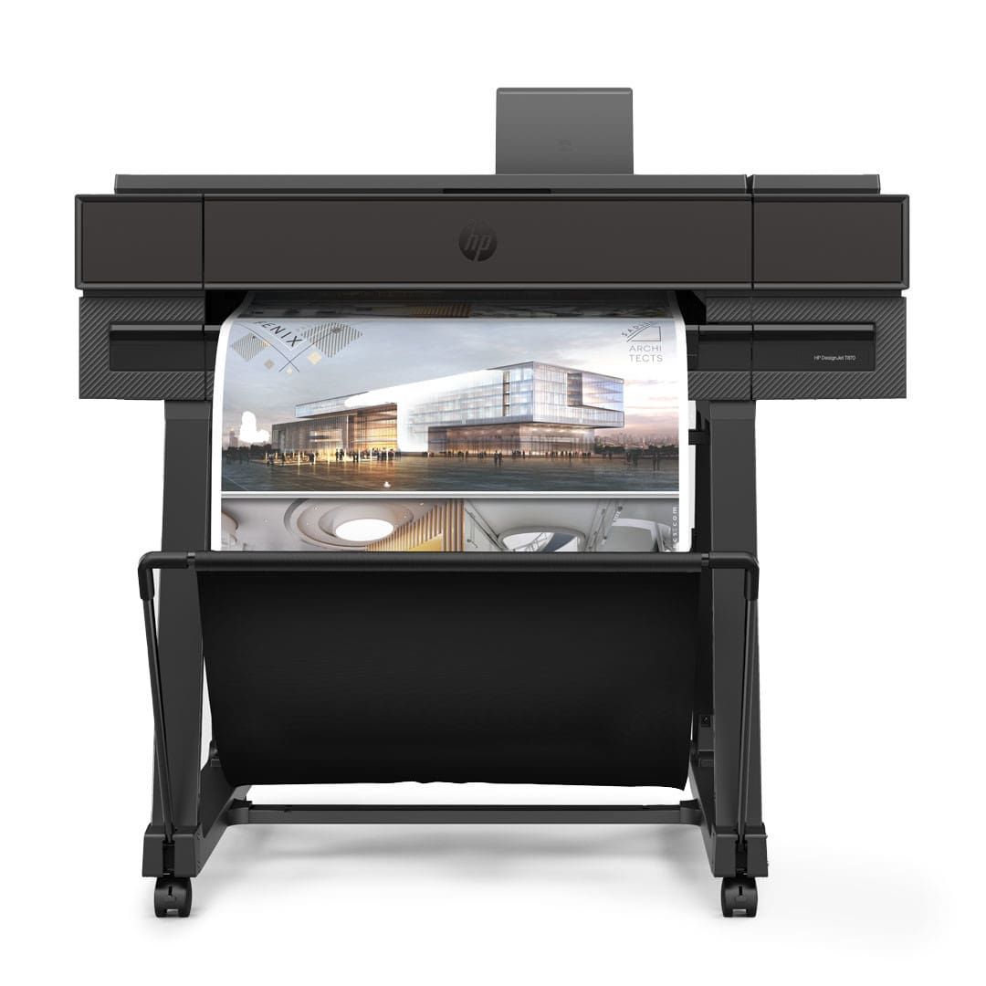 Plotter inkjet color HP T870, A1, USB 2.0, Wi-Fi, Bluetooth, NFC, 25 ppm negru, 25 ppm color
