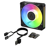 Ventilator Arctic  BioniX P12 A-RGB , 120mm, 450 - 3000 RPM, FDB, 76 cfm, 4-Pin PWM | 3-pin ARGB, negru,  ACFAN00335A  (timbru verde 0.18lei)