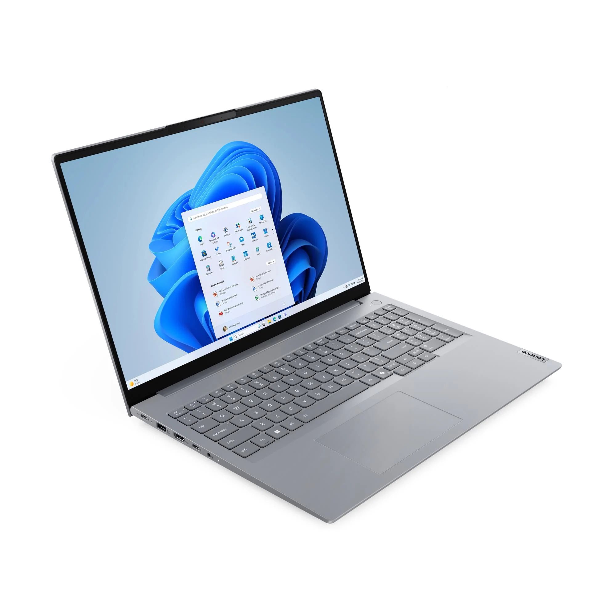 Laptop Lenovo ThinkBook 16 G8 21SHS02P00, 16 inch 1920 x 1200, Intel Core 3 100U (6 C / 8 T, 1.2 GHz - 4.7 GHz, 10 MB cache, 15 W), 16 GB DDR5, 512 GB SSD, Intel Intel Graphics, Windows 11 Pro Education, Tastatura Romanian, Grey