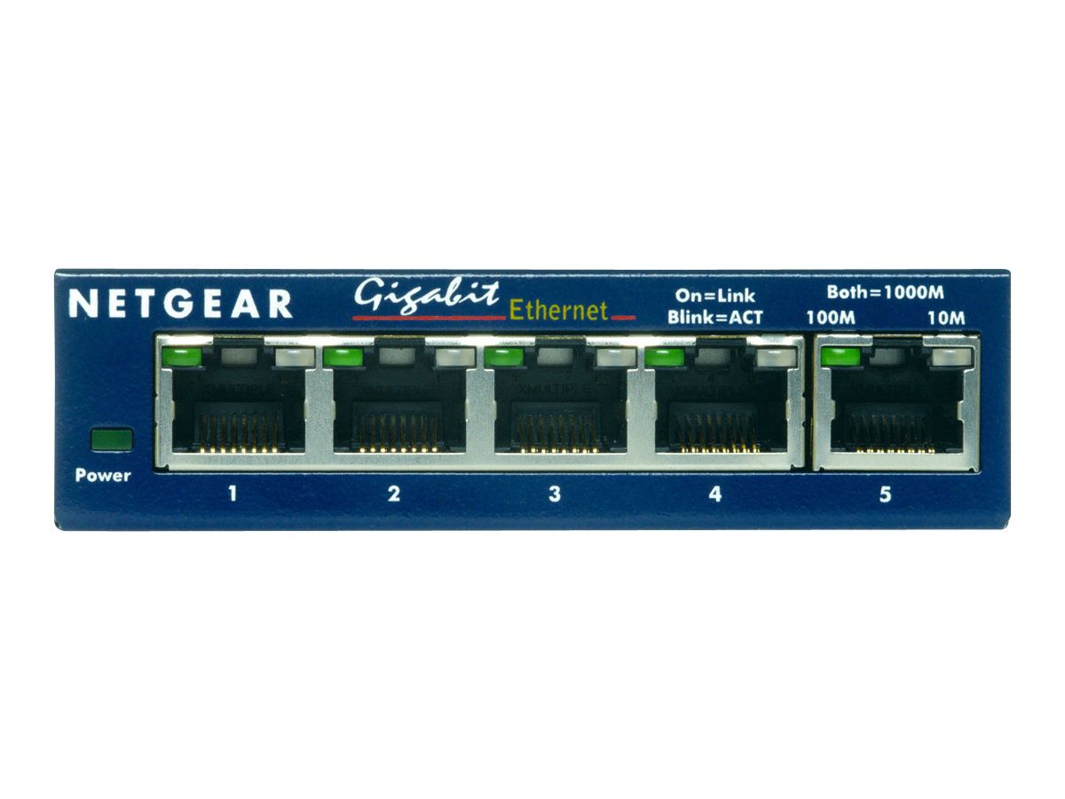 Switch NetGear GS105GE, 5 porturi 10 / 100 / 1000 MBs