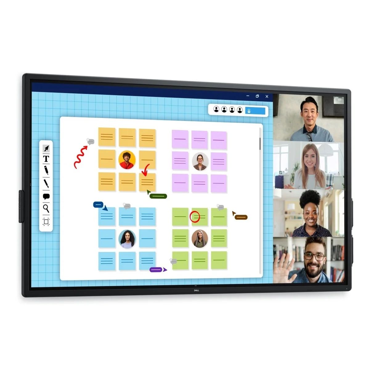 Monitor 75 inch LED Dell DELL-P7524QT 3840 x 2160 pixeli, 60 Hz, Negru - Argintiu