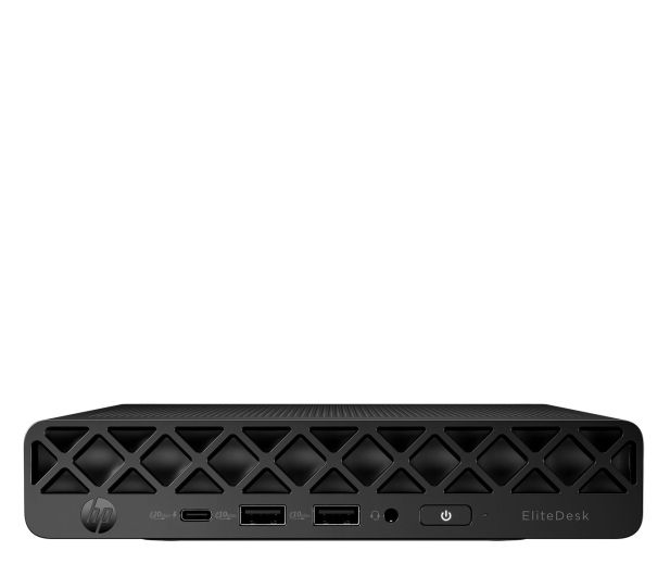 Desktop PC HP EliteDesk 8 Mini G2i AI Mini PC, Intel Core Ultra 5 322 (Nespecificat C / Nespecificat T, Nespecificat - Nespecificat, Nespecificat cache, Nespecificat), 16 GB DDR5, 512 GB SSD, Fara unitate optica, Intel Intel Graphics Partajata, 90 W - adaptor extern, Windows 11 Pro
