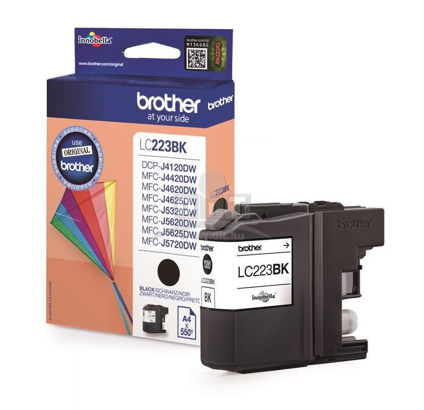 Cartus cerneala Brother LC223BK ,Negru ,550 pagini ,Original (LC223BK)