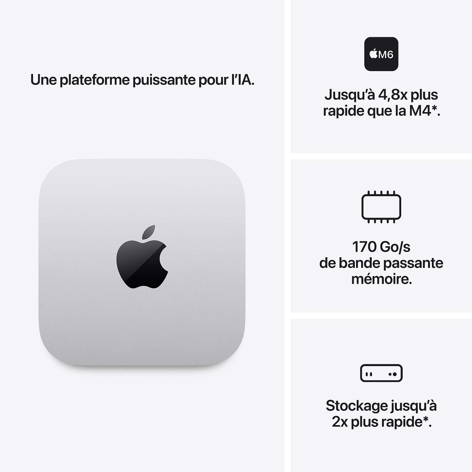 Desktop PC Apple Mac mini Mini PC, Apple M6 12-core (12 C / 12 T, Nespecificat - Nespecificat, Nespecificat cache, Nespecificat), 16 GB Unified System Memory, 256 GB SSD, Fara unitate optica integrata, Apple 12-core Partajata, Adaptor extern, macOS