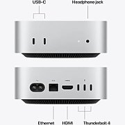 Desktop PC Apple Mac mini Mini PC, Apple M6 12-core (12 C / 12 T, Nespecificat - Nespecificat, Nespecificat cache, Nespecificat), 16 GB Unified System Memory, 512 GB SSD, Fara unitate optica, Apple 12-core Partajata, Adaptor extern, macOS