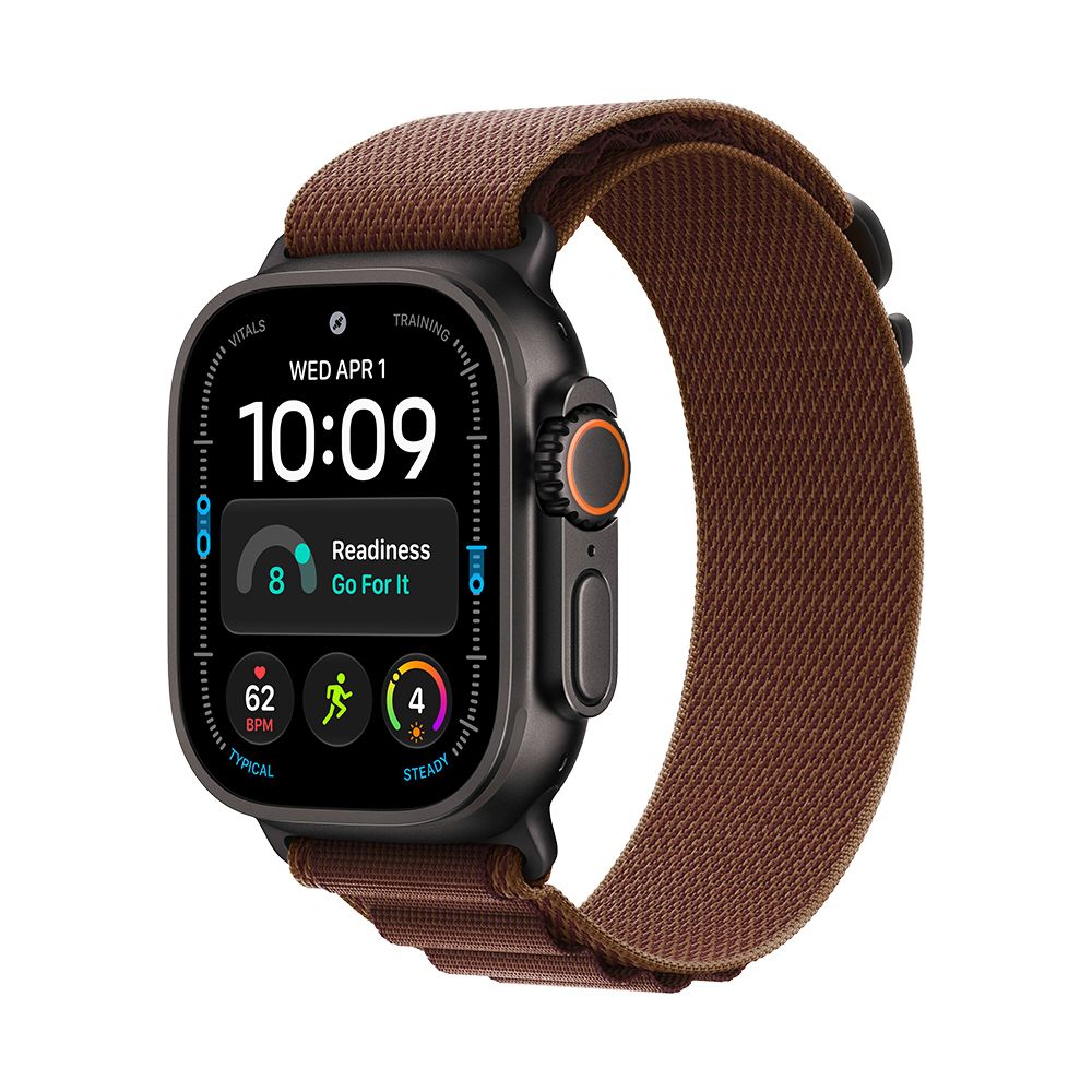 Apple Watch Ultra 4 Cellular 49mm Black Titanium Case with Burgundy Alpine Loop - M
