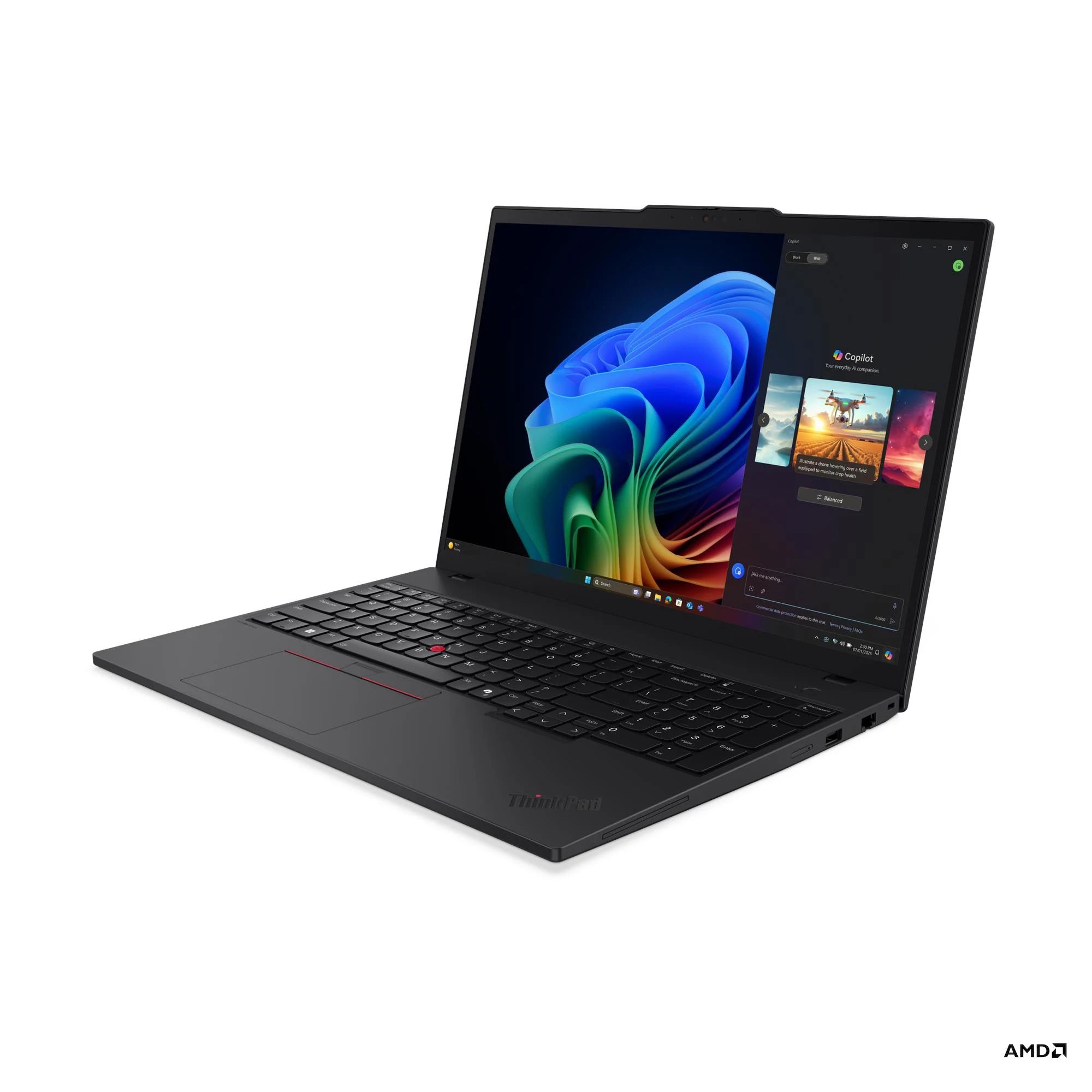 Laptop Lenovo ThinkPad T16 Gen 4 21QN0026RI, 16 inch 1920 x 1200, AMD Ryzen AI 7 PRO 350 (8 C / 16 T, 2.0 GHz - 5.0 GHz, 16 MB cache, 54 W), 32 GB DDR5, 512 GB SSD, AMD AMD Radeon 860M, Windows 11 Pro, Tastatura English (EU), Black