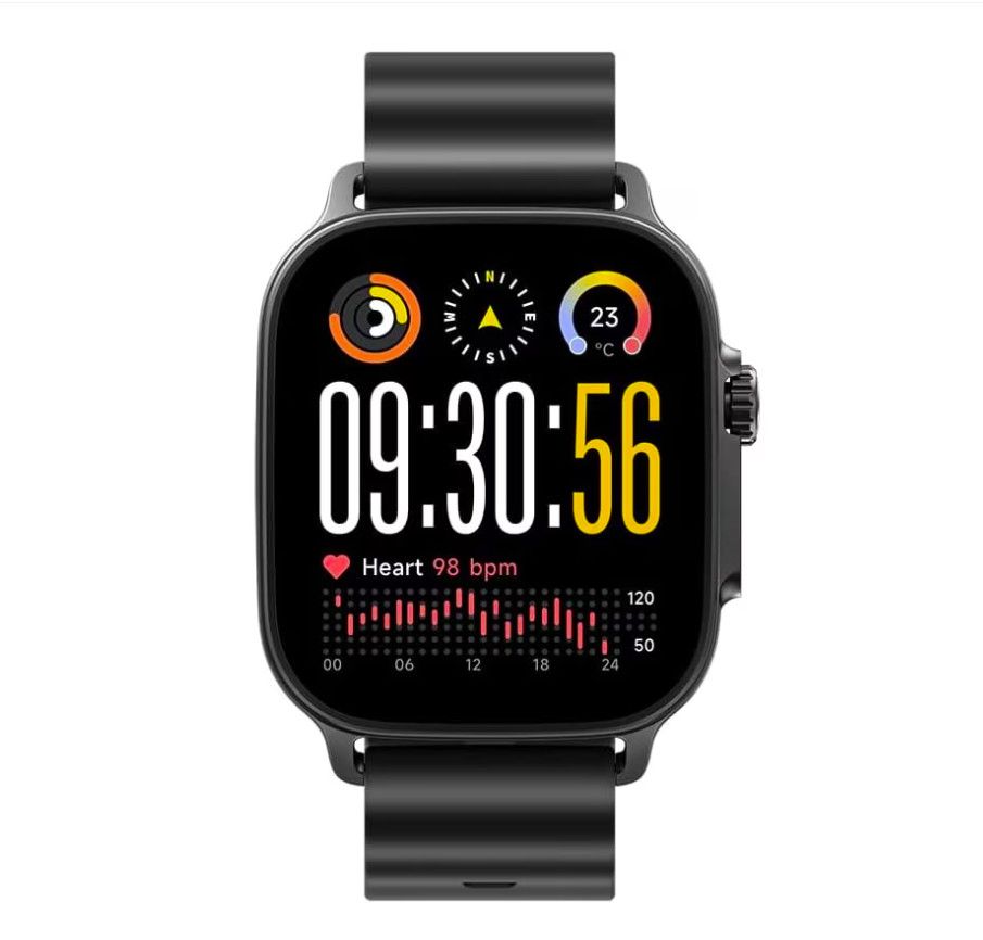 Realme Watch 5, Ecran AMOLED 1.97 , NFC, GPS, IP68, Titanium Black