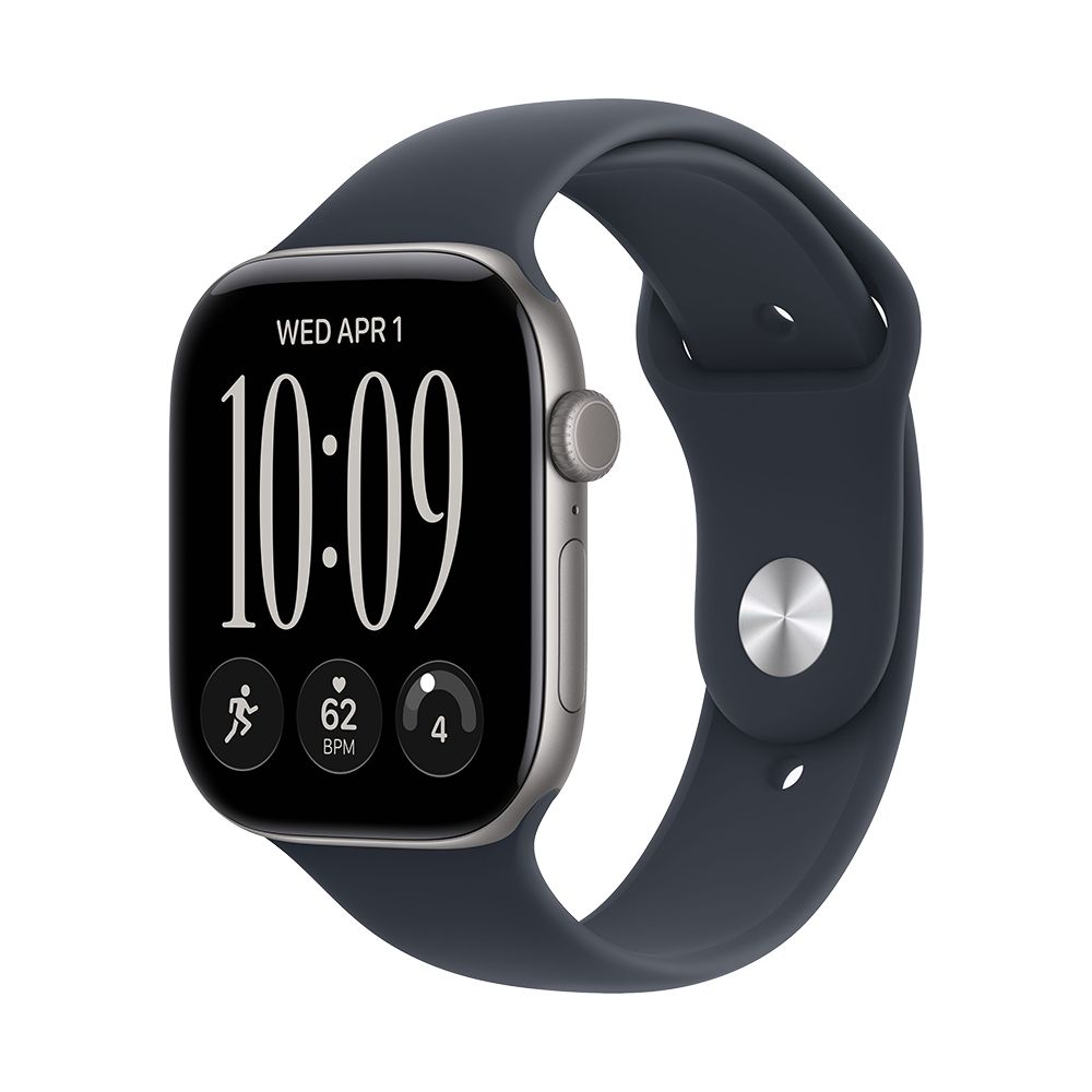 Apple Watch Series 12 GPS + Cellular 46mm Space Grey Aluminium Case with Navy Blue Sport Band - M/L