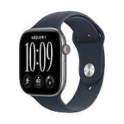 Apple Watch Series 12 GPS + Cellular 46mm Space Grey Aluminium Case with Navy Blue Sport Band - M/L