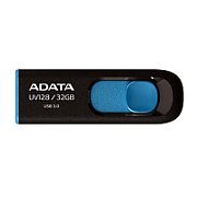 ADATA AUV128-32G-RBE Unitate flash Adata UV128 32GB USB3, fara capac, retractabil, negru si albastru